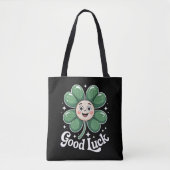 Goed Luck Vier Leaf Clover Tote Bag (Voorkant)