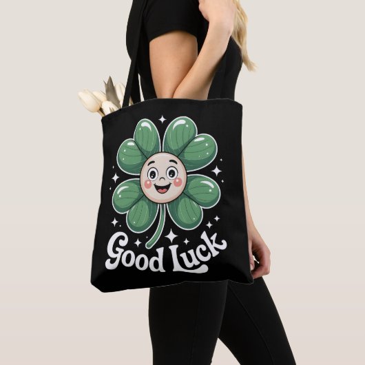 Goed Luck Vier Leaf Clover Tote Bag (Dichtbij)