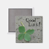 Goed Luck. Vier lef-klaver Magneet (Voorkant / Achterkant)