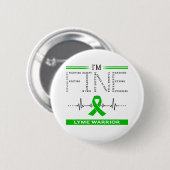 Goed Lyme Warrior Ronde Button 5,7 Cm (Voorkant /achterkant)