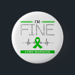 Goed Lyme Warrior Ronde Button 5,7 Cm<br><div class="desc">Ik ben Fijne Lyme Warrior Ondersteuning Lyme Awareness Gifts</div>