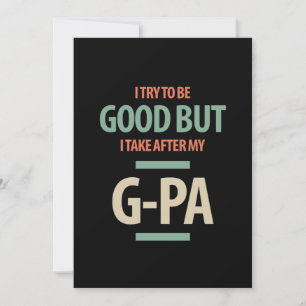 Goed maar G-Pa Grootvader Gift Kaart