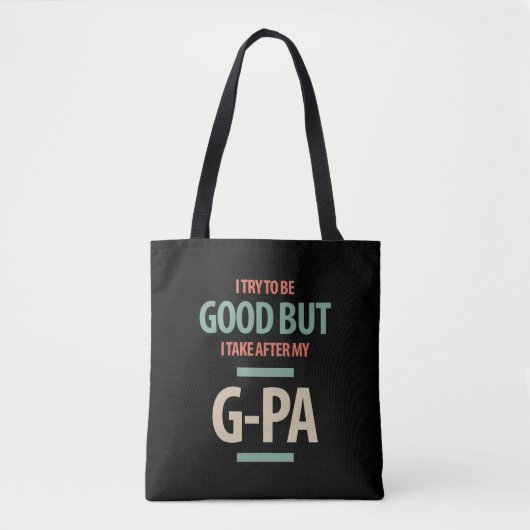 Goed maar G-Pa | Grootvader Gift Tote Bag (Voorkant)