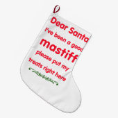 goed Mastiff Grote Kerstsok (Voorkant (Hangend))