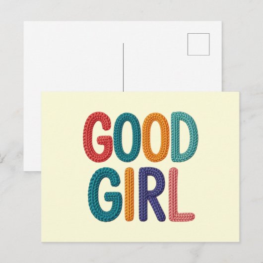 Goed Meisje Briefkaart (Voorkant / Achterkant)