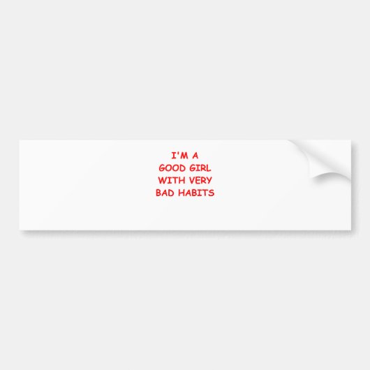 goed meisje bumpersticker (Voorkant)