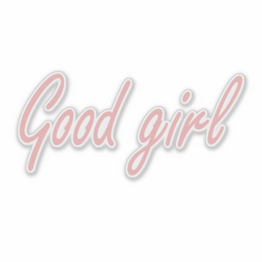 Goed meisje ontwerp sticker (Voorkant)