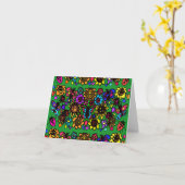 Goed met Butterflies en ladybug en bloemen Kaart (Gele Bloem)