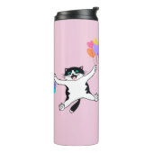 Goed Moederdag Gift Pawsome Kat Roze Thermosbeker (Gedraaid links)
