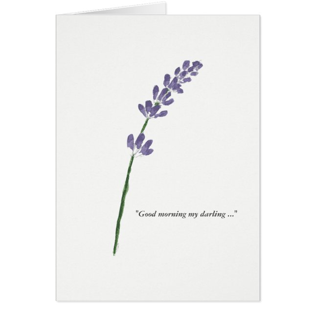 "GOED MORGEN MIJN DARLING... IK WEET JE" (Voorkant)