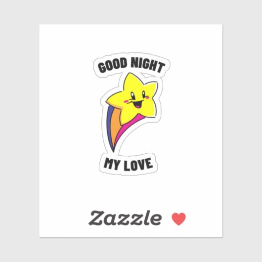 GOED NACHT MIJN LIEFJE STICKER (Vel)