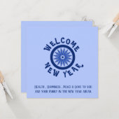 GOED NIEUWJAAR WENS VOOR IEDEREEN KAART (Voorkant / Achterkant in situ)