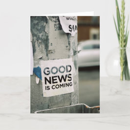 GOED NIEUWS Aangepaste tekst Nieuwjaar Feestdagen Kaart