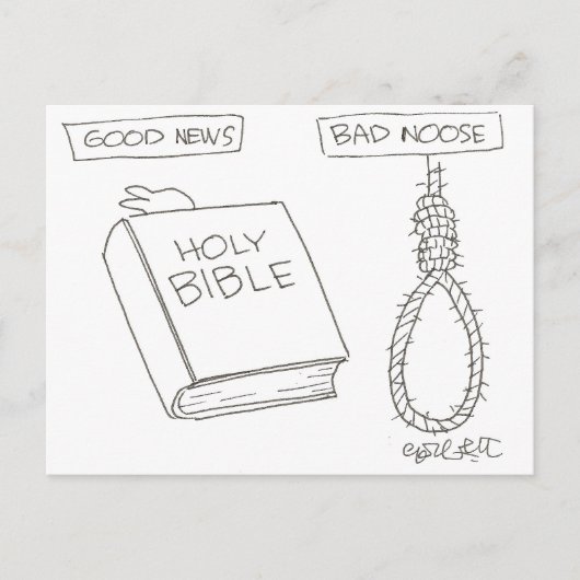 Goed nieuws! Bad Noose (handmannenknot() Briefkaart (Voorkant)