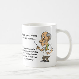Goed nieuws en slecht nieuws koffiemok