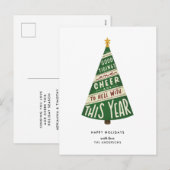 Goed nieuws en vrolijkheid en naar de hel met dit  feestdagenkaart (Voorkant / Achterkant)