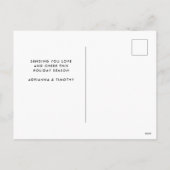 Goed nieuws en vrolijkheid en naar de hel met dit  feestdagenkaart (Achterkant)