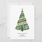 Goed nieuws en vrolijkheid en naar de hel met dit  feestdagenkaart (Voorkant)