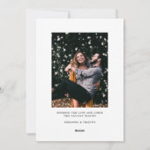 Goed nieuws en vrolijkheid en naar de hel met dit  feestdagenkaart (Achterkant)