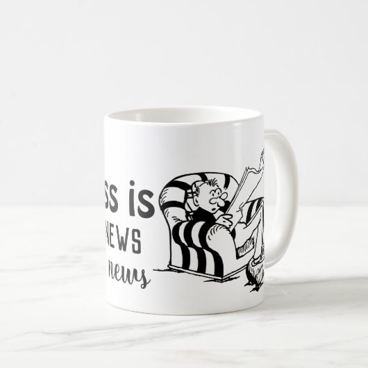 Goed nieuws, goede vibes: geluk gedefinieerd koffiemok (Voorkant rechts)