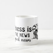 Goed nieuws, goede vibes: geluk gedefinieerd koffiemok (Center)