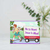Goed nieuws: Jesus is Alive Briefkaart (Staand voorkant)