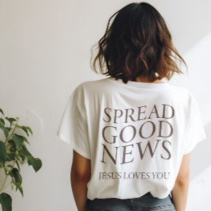 Goed nieuws Jezus houdt van je Christelijk esthe T-shirt