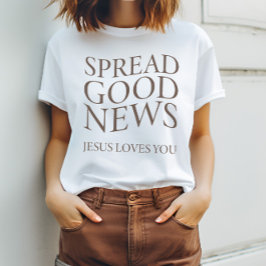 Goed nieuws Jezus houdt van je | Modern Christelij T-shirt