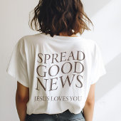 Goed nieuws Jezus houdt van je | Modern Christelij T-shirt