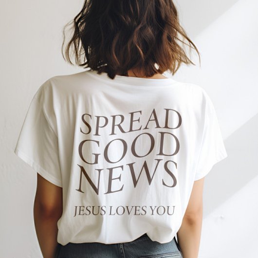 Goed nieuws Jezus houdt van je | Modern Christelij T-shirt
