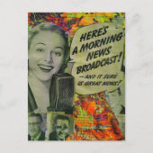 Goed Nieuws Retro Mixed Media Collage Briefkaart (Voorkant)