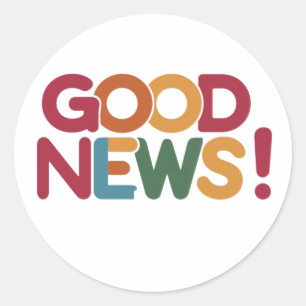 Goed nieuws ronde sticker