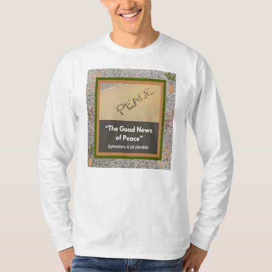 Goed nieuws van vrede - Wit T-shirt met lange mouw (Voorkant)