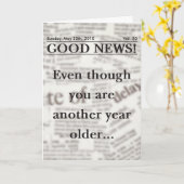 Goed nieuws Verjaardag Wenskaart Kaart (Gele Bloem)