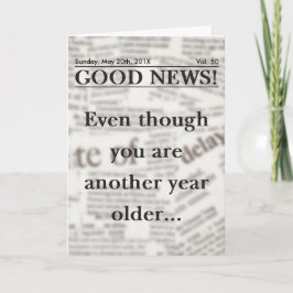 Goed nieuws Verjaardag Wenskaart Kaart