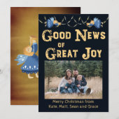 Goed nieuws voor de kerstkaart van de grote vreugd (Voorkant / Achterkant)