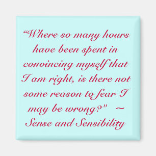 Goed of fout Jane Austen Quote Magneet