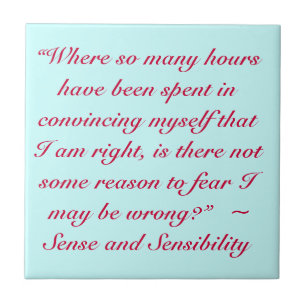Goed of fout Jane Austen Quote Tegeltje