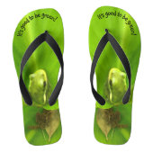 Goed om groen te zijn kikker teenslippers (Voetbed)