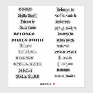 Goed om het handschrift te lezen personaliz naam v sticker