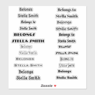 Goed om het handschrift te lezen personaliz naam v sticker