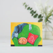 Goed om thuis briefkaart te zijn, door Lyn Hurring (Staand voorkant)