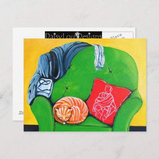 Goed om thuis briefkaart te zijn, door Lyn Hurring (Voorkant / Achterkant)