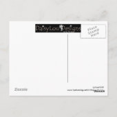 Goed om thuis briefkaart te zijn, door Lyn Hurring (Achterkant)