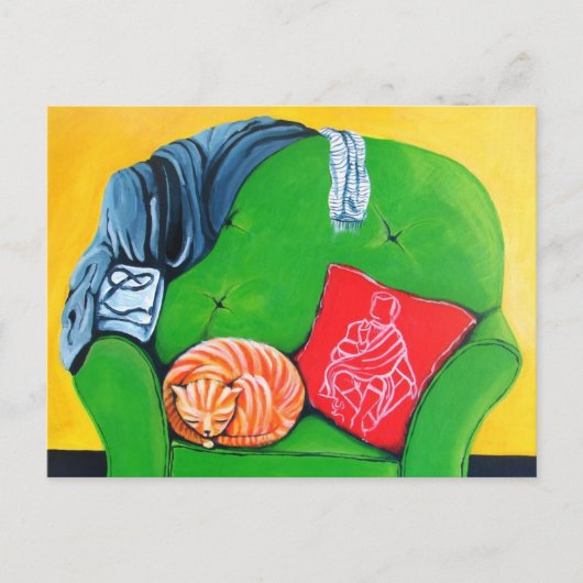 Goed om thuis briefkaart te zijn, door Lyn Hurring (Voorkant)