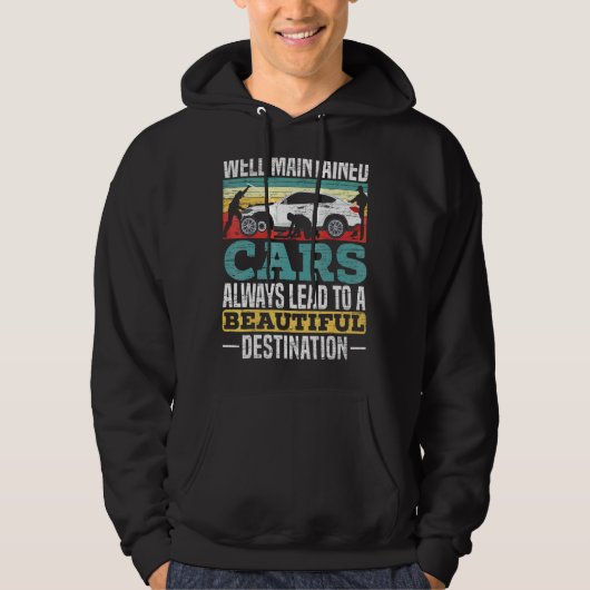 Goed onderhouden auto's leiden altijd tot een mooi hoodie (Voorkant)