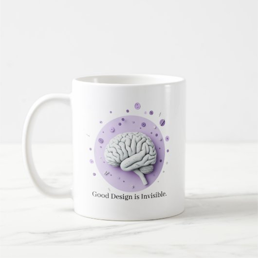 Goed ontwerp is onzichtbaar koffiemok (Links)