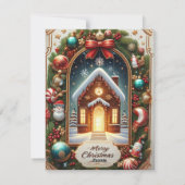 Goed ontworpen unieke kerstkaart (Achterkant)