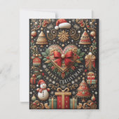 Goed ontworpen unieke kerstkaart (Voorkant)
