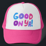 GOED OP JA! Cute Colorful Handlettering Aussie Trucker Pet<br><div class="desc">U kunt dit ontwerp op shirten,  stickers,  kaarten,  mokken,  en knopen ook vinden. Bezoek mijn winkel ook voor meer design. Of als je iets wilt,  laat het me dan weten.</div>